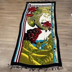 DANA XU 100% Pure Wool Large Scarf / Pashmina Shawl 96.5" x 43.3" Multicolor NWT